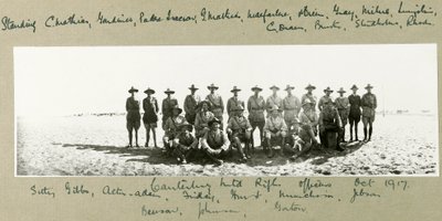 Offiziere der berittenen Gewehre von Canterbury, Oktober 1917 von Capt. Arthur Rhodes